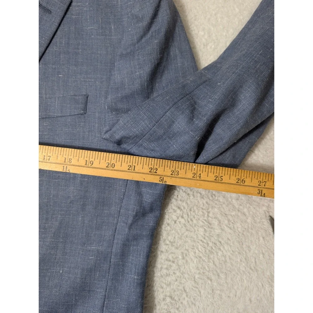 Jos. A. Bank Brrr Nylon Sport Coat Mens 44R Blue Wool Silk Linen Stretch‎ 1905